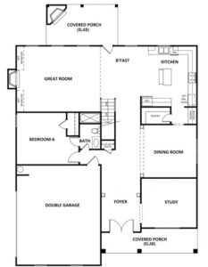 Cobalt floor plan new homes by Heatherland Homes in Atlanta, Marietta, Fairburn, Villa Rica Georgia
