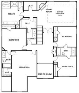 Cobalt floor plan new homes by Heatherland Homes in Atlanta, Marietta, Fairburn, Villa Rica Georgia