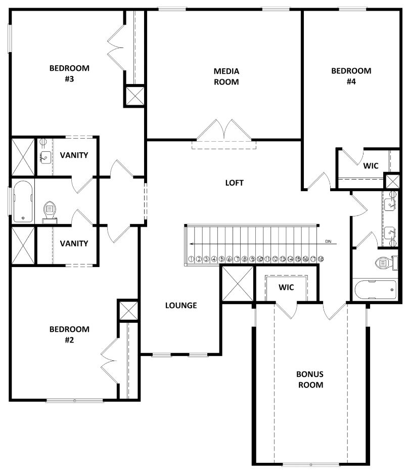 Gardenia floor plan new homes by Heatherland Homes in Atlanta, Marietta, Fairburn, Villa Rica Georgia