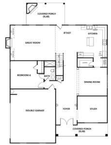Cobalt floor plan new homes by Heatherland Homes in Atlanta, Marietta, Fairburn, Villa Rica Georgia