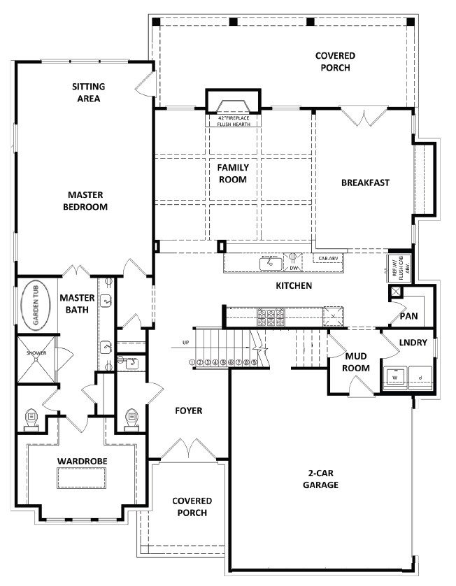 Gardenia floor plan new homes by Heatherland Homes in Atlanta, Marietta, Fairburn, Villa Rica Georgia