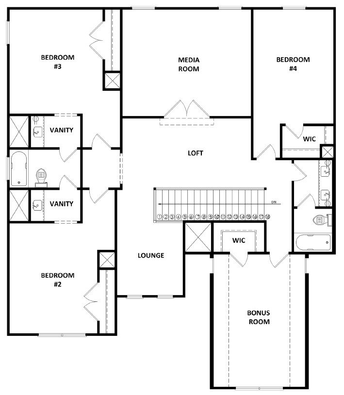 Gardenia floor plan new homes by Heatherland Homes in Atlanta, Marietta, Fairburn, Villa Rica Georgia
