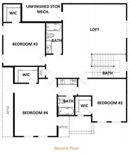 Sadie floor plan new homes by Heatherland Homes in Atlanta, Marietta, Fairburn, Villa Rica Georgia