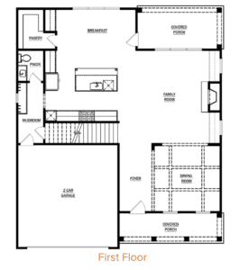 Carie floor plan new homes Atlanta including Fairburn, East Cobb & Villa Rica, GA.