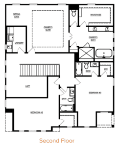 Carie floor plan new homes Atlanta including Fairburn, East Cobb & Villa Rica, GA.