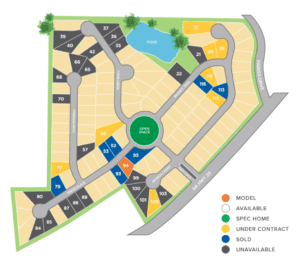 Estates at Cameron Manor siteplan new homes Atlanta including Fairburn, East Cobb & Villa Rica, GA.