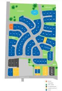 Marvelle siteplan - sold out - new homes Atlanta including Fairburn, East Cobb & Villa Rica, GA.