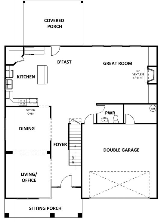 Stratford floor plan new homes Atlanta by Heatherland Homes