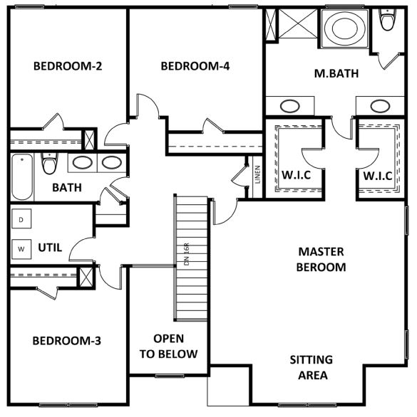 Stratford floor plan new homes Atlanta by Heatherland Homes