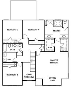 Stratford floor plan new homes Atlanta by Heatherland Homes