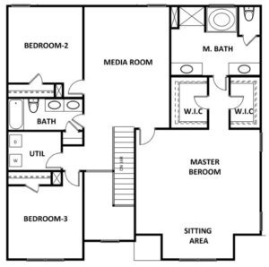 Stratford floor plan new homes Atlanta by Heatherland Homes