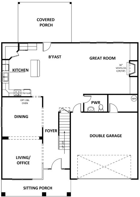 Stratford floor plan new homes Atlanta by Heatherland Homes