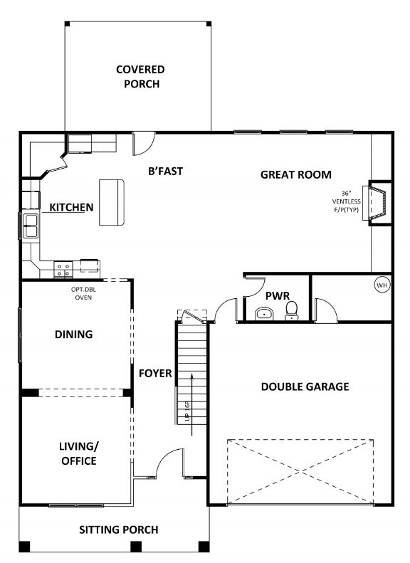 Stratford floor plan new homes Atlanta by Heatherland Homes