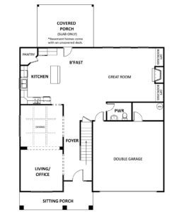 Stratford floor plan new homes Atlanta by Heatherland Homes