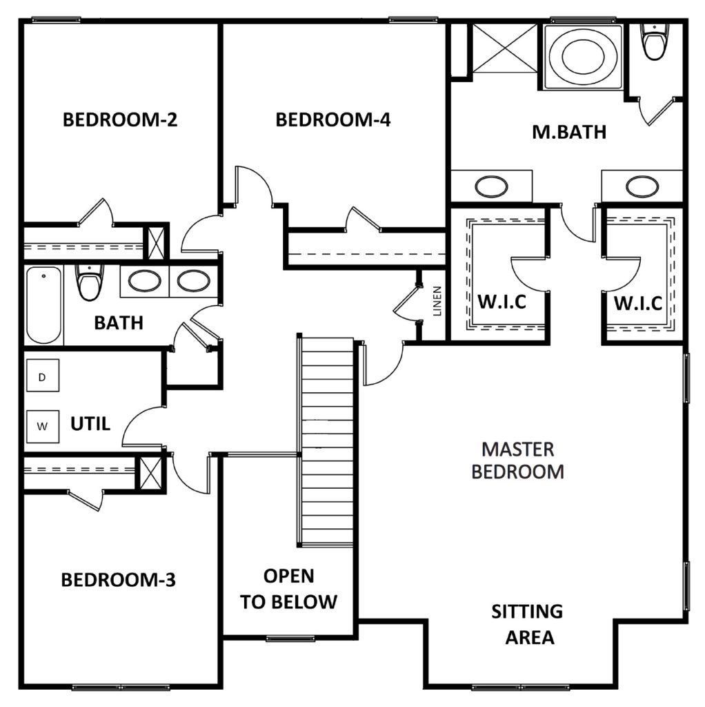 Stratford floor plan new homes Atlanta by Heatherland Homes