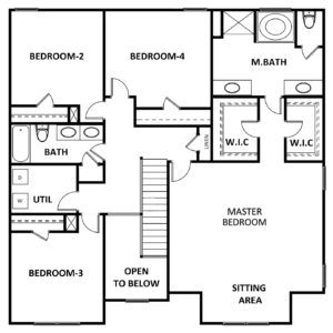 Stratford floor plan new homes Atlanta by Heatherland Homes