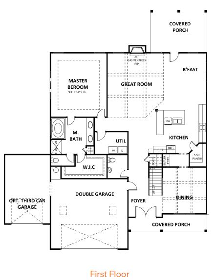 Wakefield II - AES First Floor Wakefield II new home Atlanta by Heatherland Homes