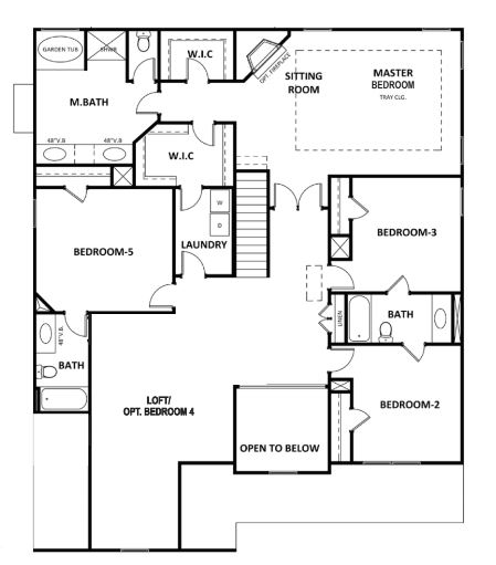 Cobalt floor plan new homes by Heatherland Homes in Atlanta, Marietta, Fairburn, Villa Rica Georgia