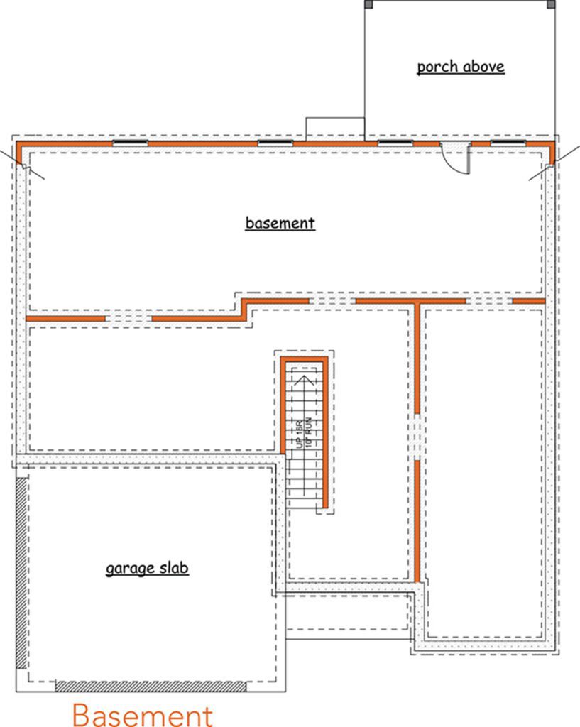 shelly-basement Shelly floor plan new homes by Heatherland Homes in Atlanta, Marietta, Fairburn, Villa Rica Georgia