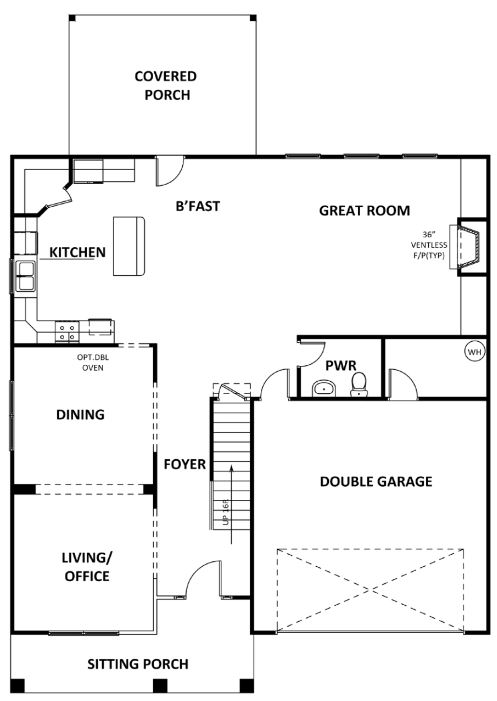 Stratford floor plan new homes Atlanta by Heatherland Homes