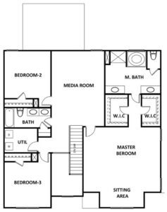 Stratford floor plan new homes Atlanta by Heatherland Homes