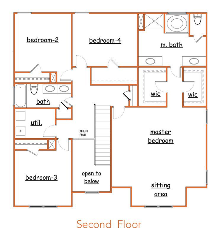 Stratford floor plan new homes Atlanta by Heatherland Homes